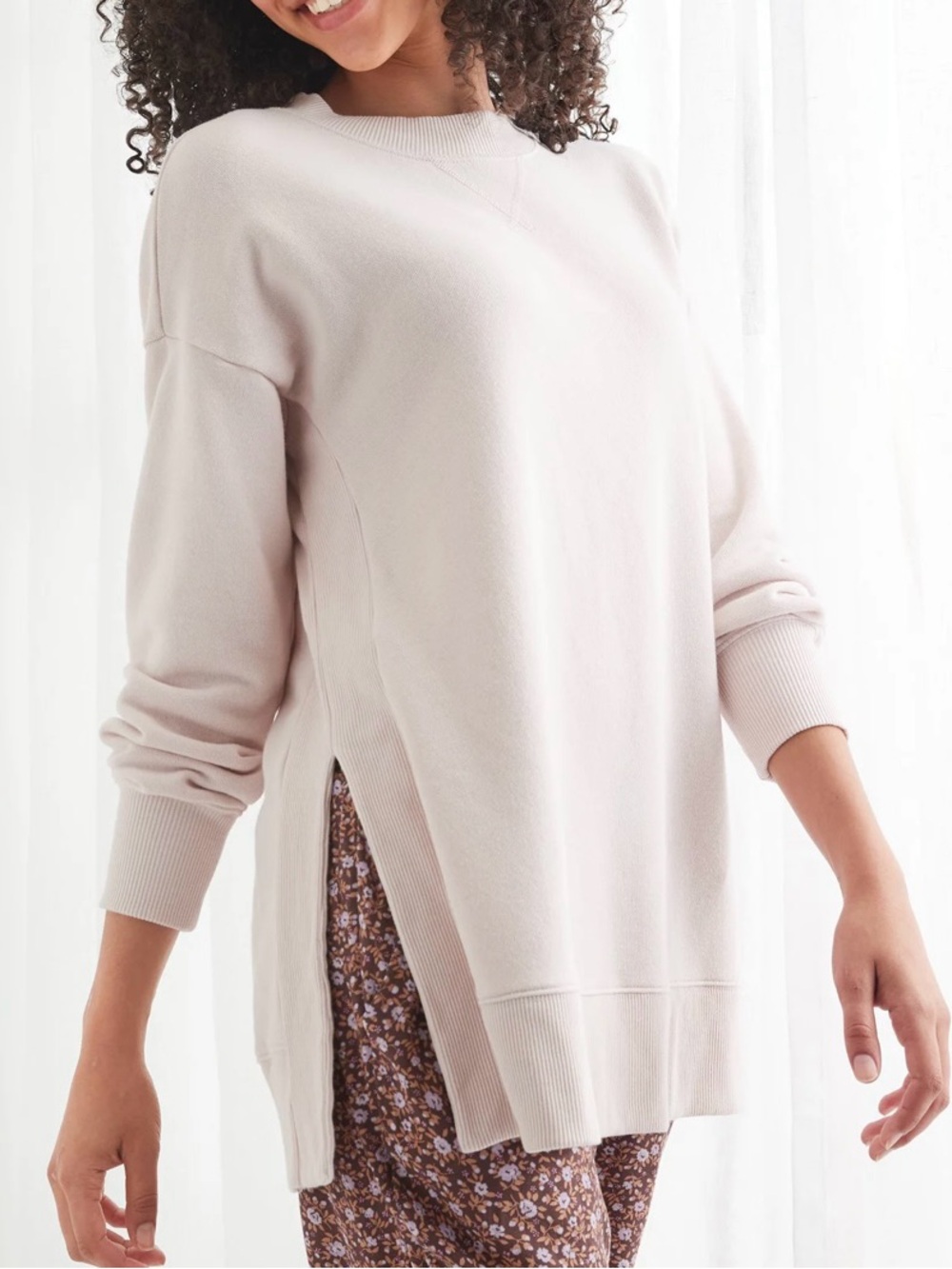 Aerie Women’s Sz S Blush Pink Good Vibes Oversized Pullover Sweatshirt